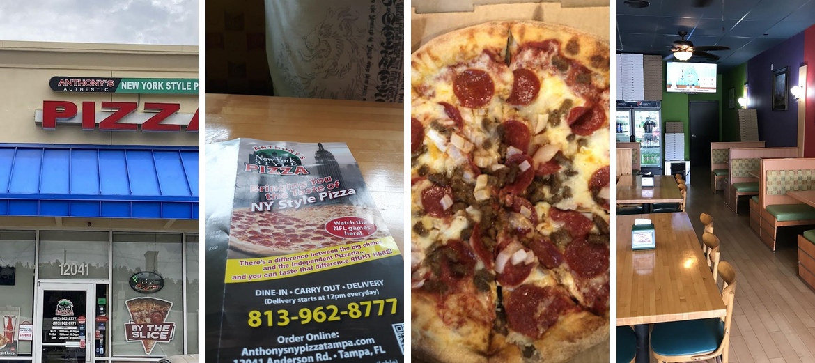 Anthony's New York Style Pizza Menu