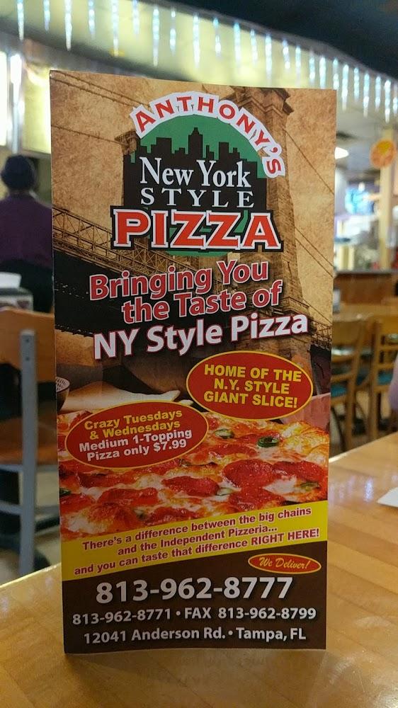 Anthony's New York Style Pizza Menu image 1