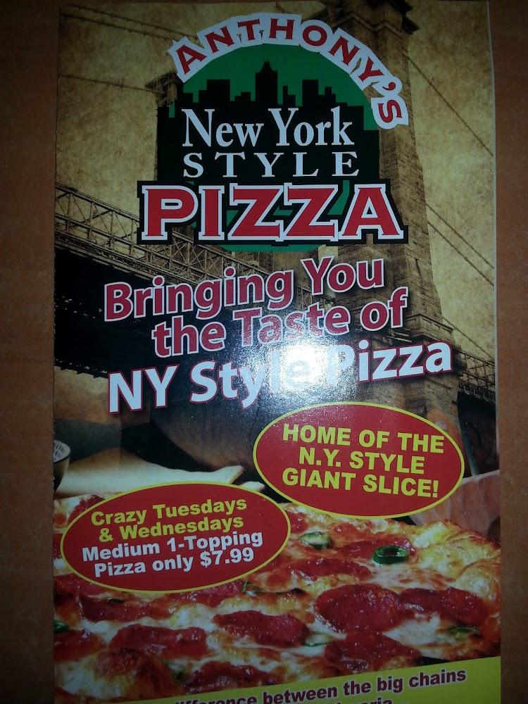 Anthony's New York Style Pizza Menu image 3